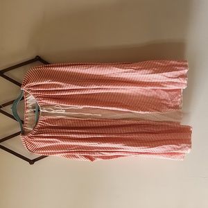 Evy's tree lightweight open front striped cardigan size 1X